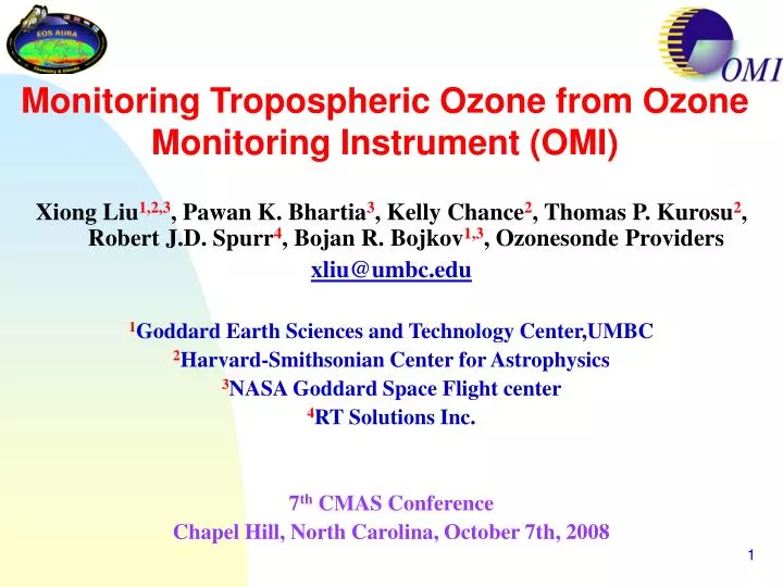 monitoring tropospheric ozone from ozone monitoring instrument omi