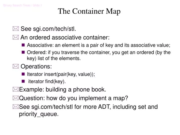 the container map