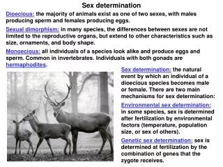 Sex determination