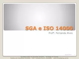 sga e iso 14000
