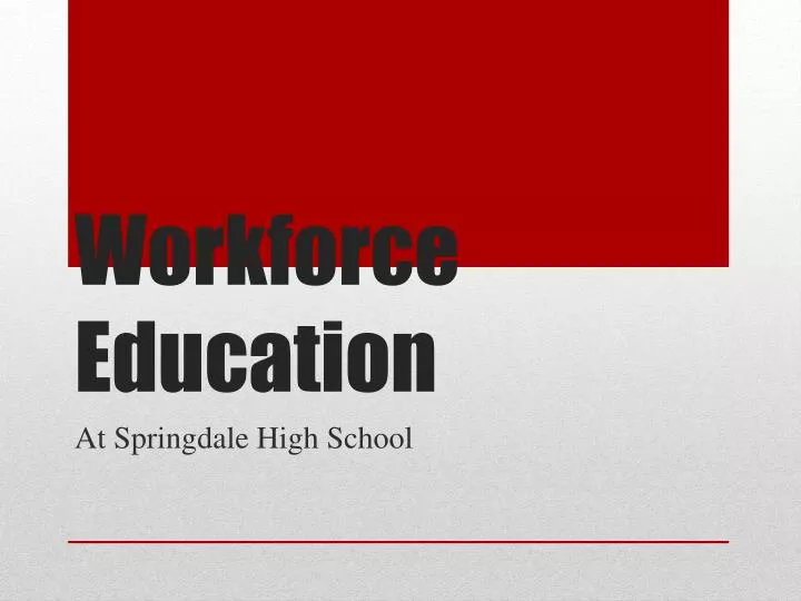 workforce education