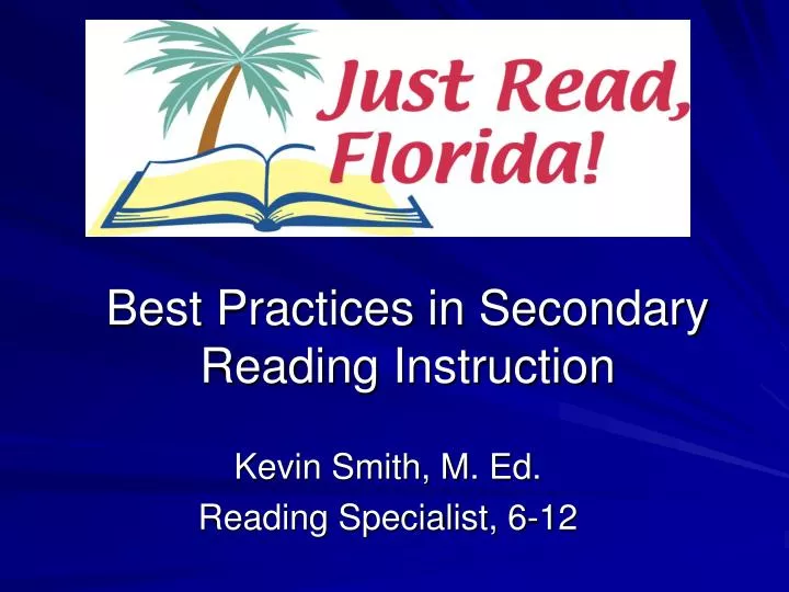 best practices in secondary reading instruction