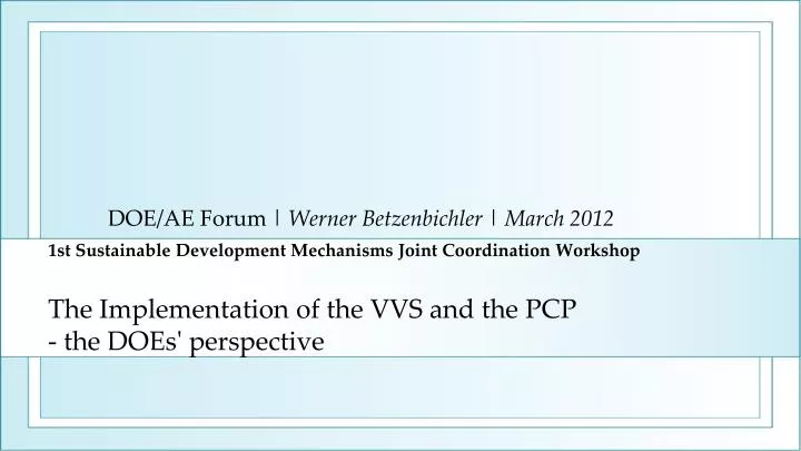 doe ae forum werner betzenbichler march 2012