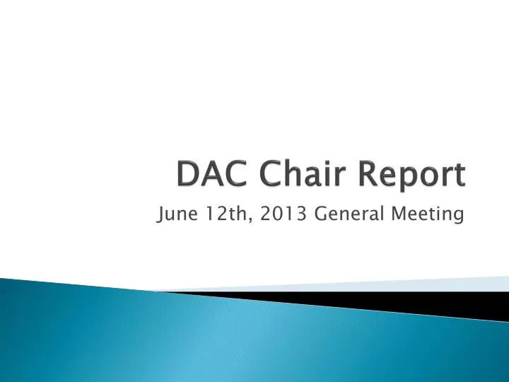 dac chair report
