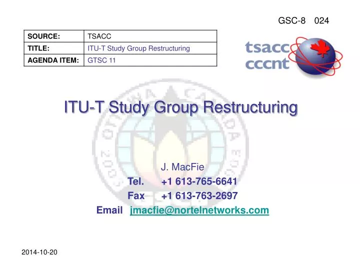 itu t study group restructuring