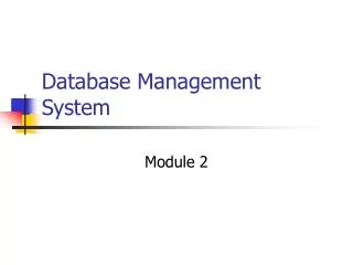 Database Management System