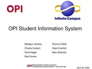 OPI Student Information System