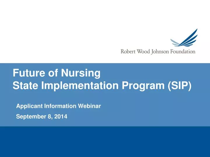 future of nursing state implementation program sip