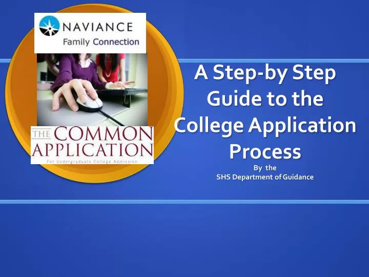 a step by step guide to the college application process