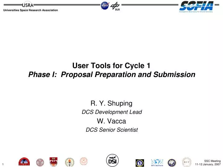 user tools for cycle 1 phase i proposal preparation and submission