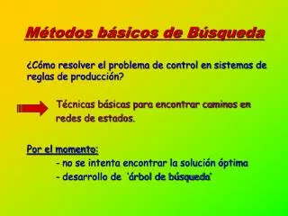m todos b sicos de b squeda