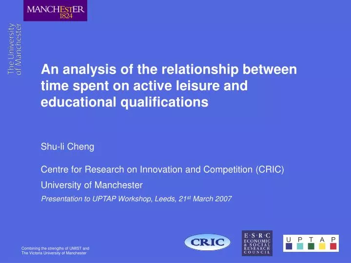 an analysis of the relationship between time spent on active leisure and educational qualifications