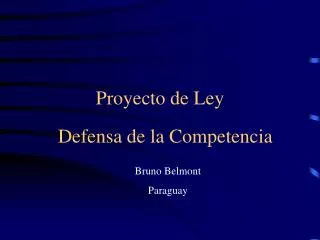 proyecto de ley
