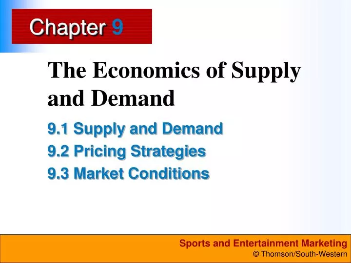 the economics of supply and demand