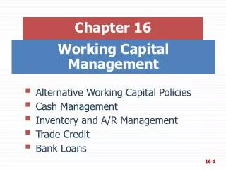 Working Capital Management