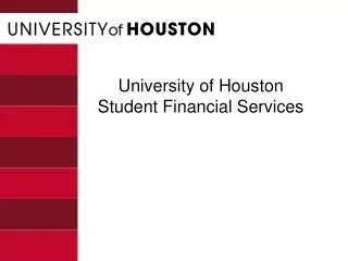 University of Houston Student Financial Services