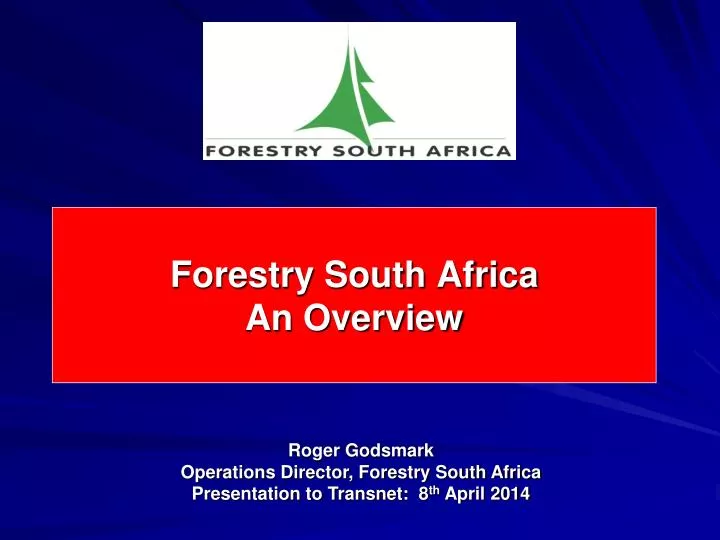 forestry south africa an overview