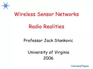 Wireless Sensor Networks Radio Realities