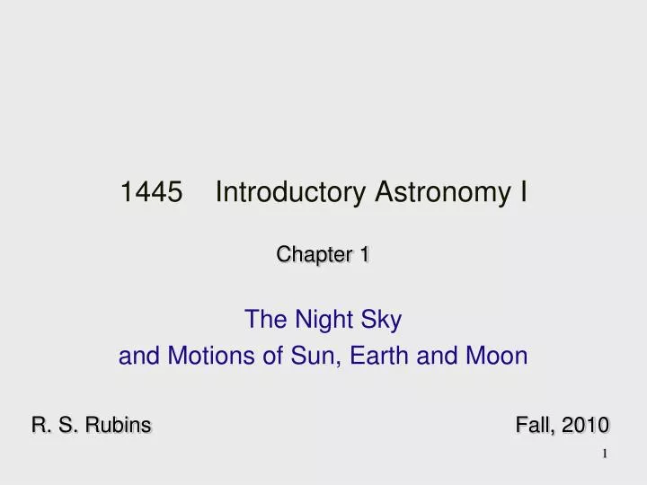 1445 introductory astronomy i