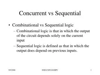 Concurrent vs Sequential