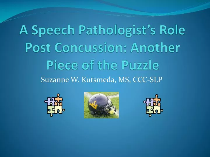 a speech pathologist s role post concussion another piece of the puzzle