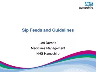 Sip Feeds and Guidelines