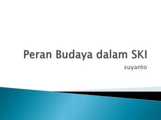 peran budaya dalam ski