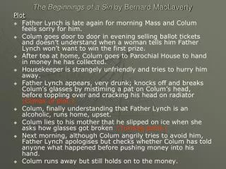 The Beginnings of a Sin by Bernard MacLaverty
