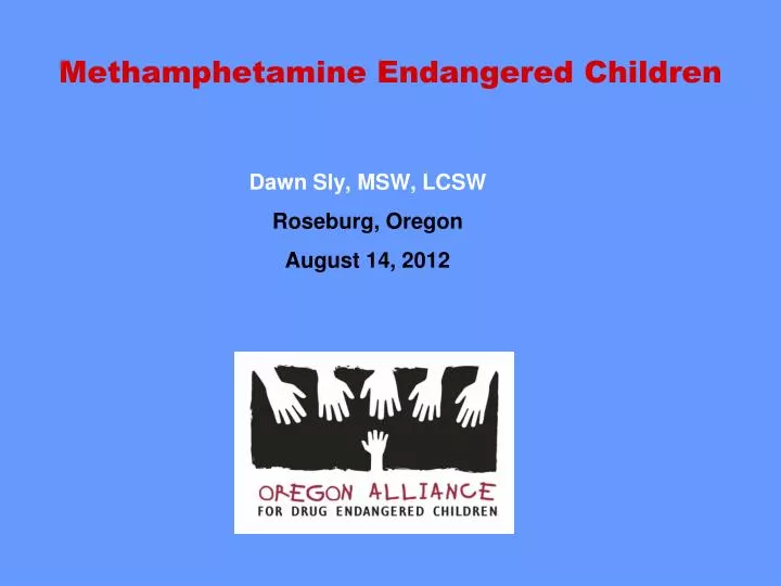 methamphetamine endangered children