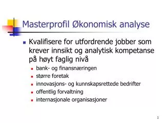 masterprofil konomisk analyse