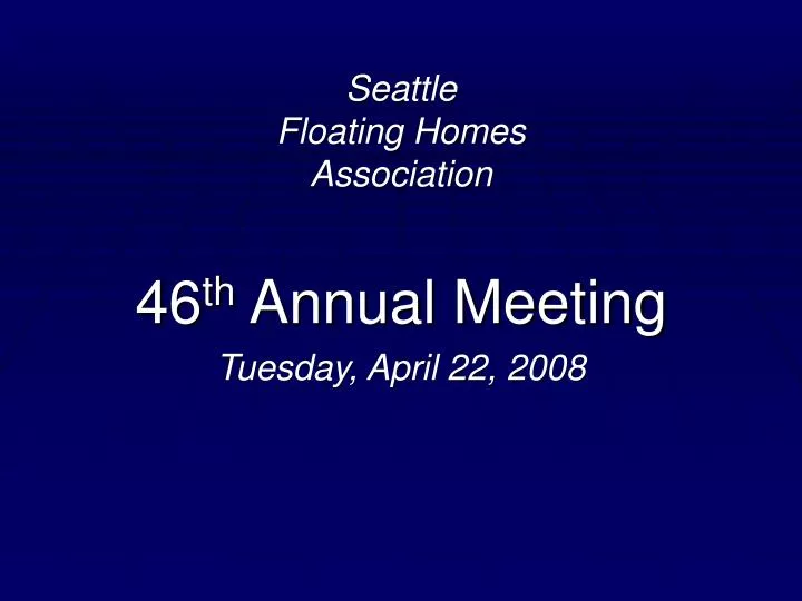 seattle floating homes association