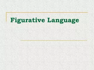 Figurative Language