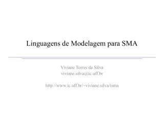 linguagens de modelagem para sma