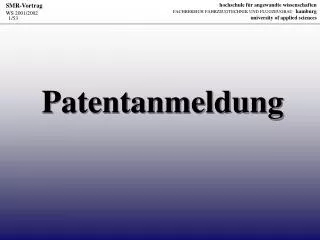 patentanmeldung