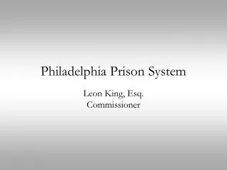 Philadelphia Prison System