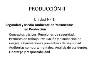 producci n ii