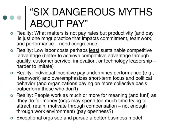 six dangerous myths about pay