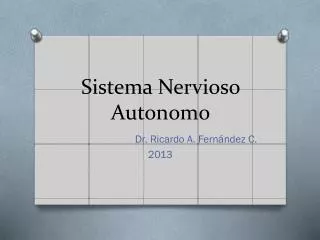 sistema nervioso autonomo