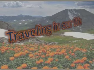 Traveling in our life