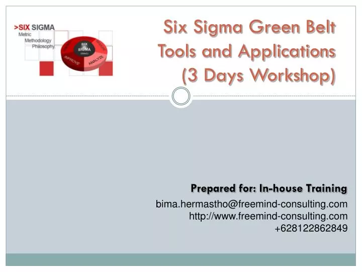 six sigma green belt tools and applications 3 days workshop