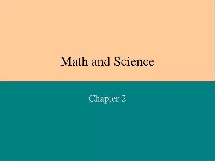 math and science