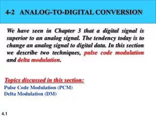 4-2 ANALOG-TO-DIGITAL CONVERSION