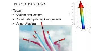 PHY131H1F - Class 6