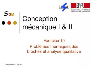 conception m canique i ii