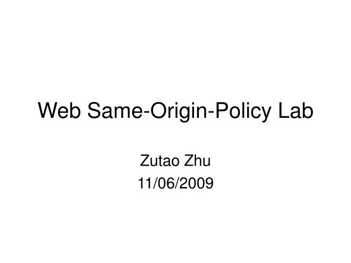 web same origin policy lab