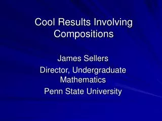 Cool Results Involving Compositions