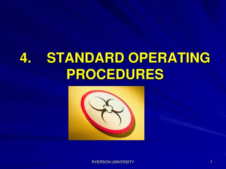 4 standard operating procedures