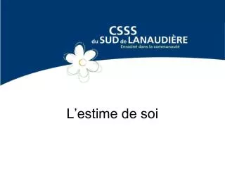 l estime de soi