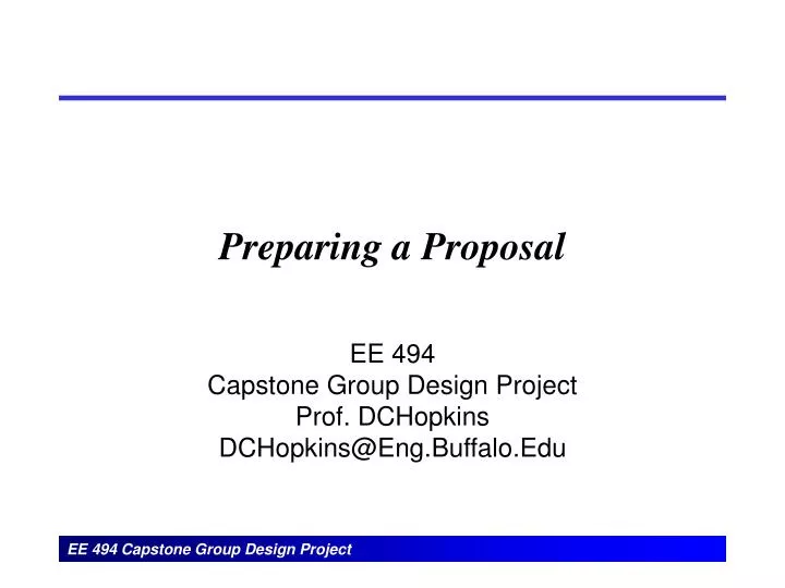 preparing a proposal