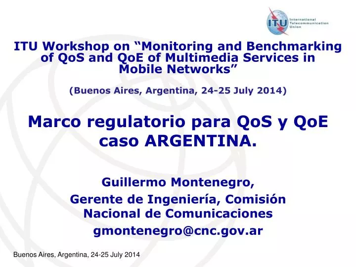 marco regulatorio para qos y qoe caso argentina